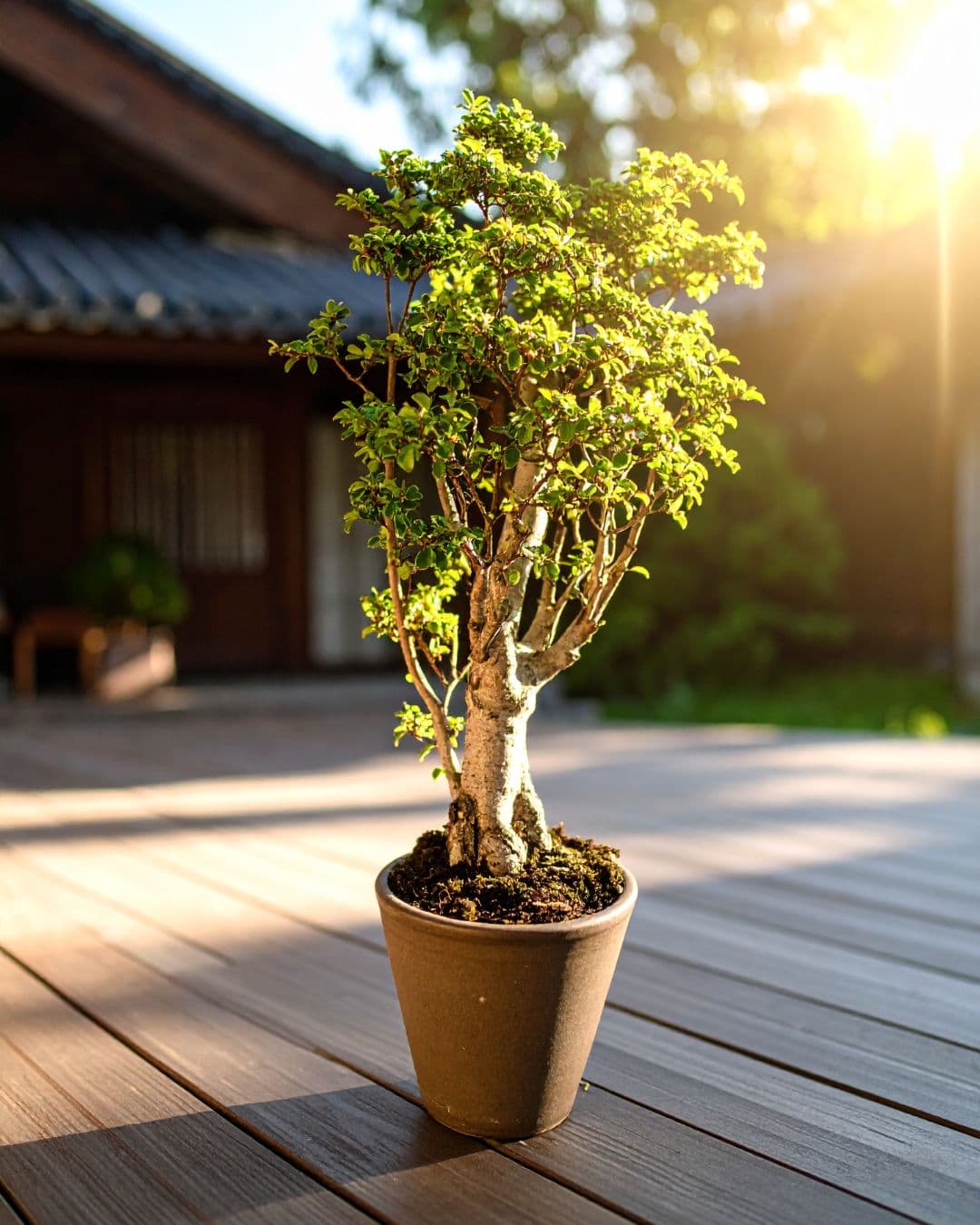Bonsái Polyscias Fruticosa contexto