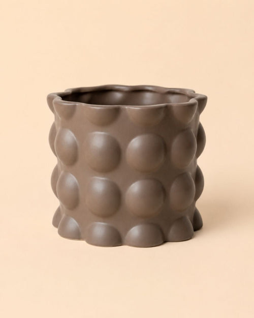 Bob – Maceta Cerámica Marrón Mate M 12 cm - Pur Plant