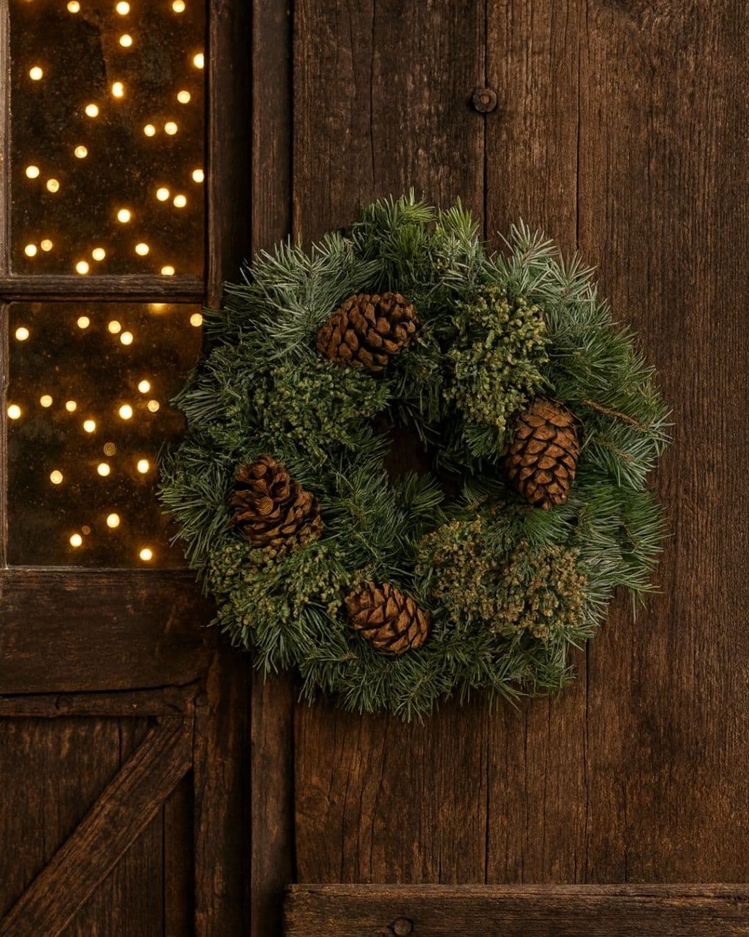 Corona de Navidad Decorada Natural 30 cm - Pur Plant