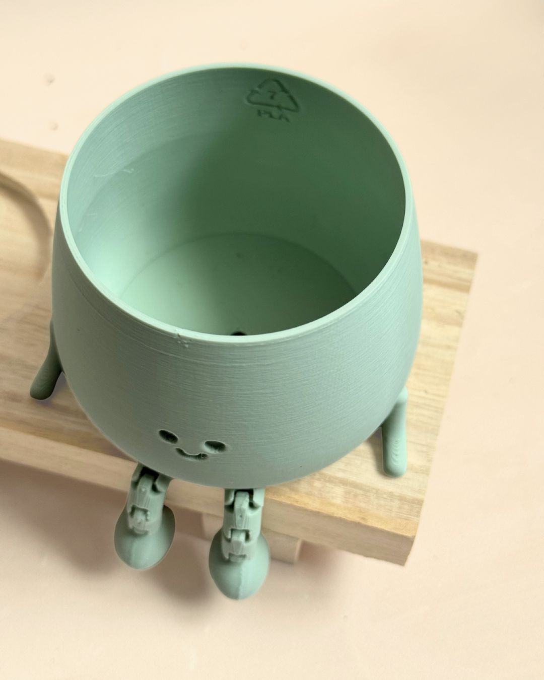 happy pot verde pastel agujero