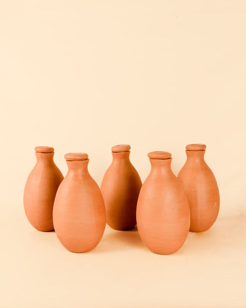 Kit 5x Ollas Autorriego Terracota 1L - Pur Plant