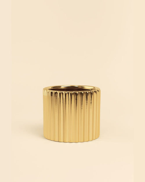 Lines – Mini Maceta Dorada 6 cm - Pur Plant