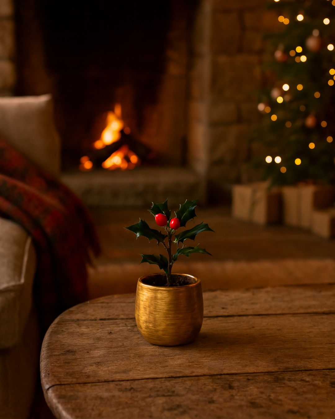 mini acebo navidad contexto