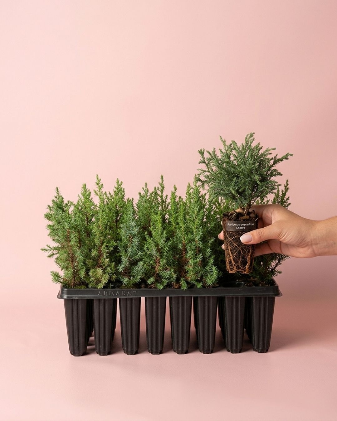 Plantones de árboles autóctonos preparados para una jornada de reforestación