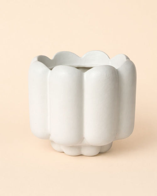 Retro – Maceta Cerámica Blanca Mate M 11 cm - Pur Plant