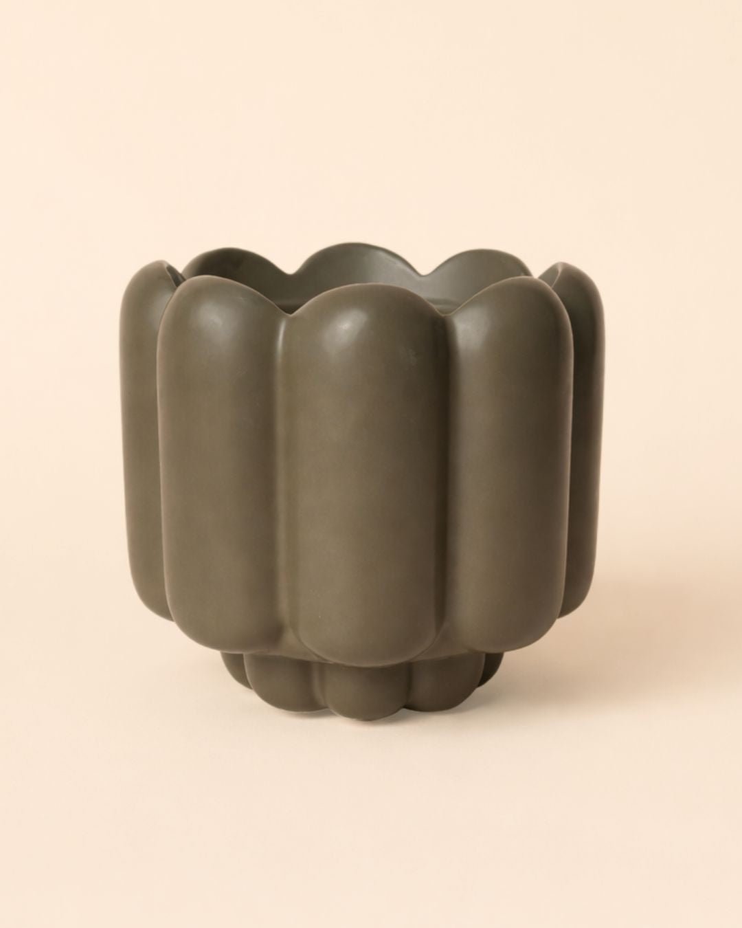 Retro – Maceta Cerámica Marrón Mate M 11 cm - Pur Plant