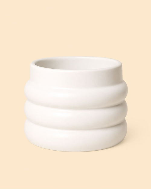Wave – Mini Maceta Cerámica White 6 cm - Pur Plant
