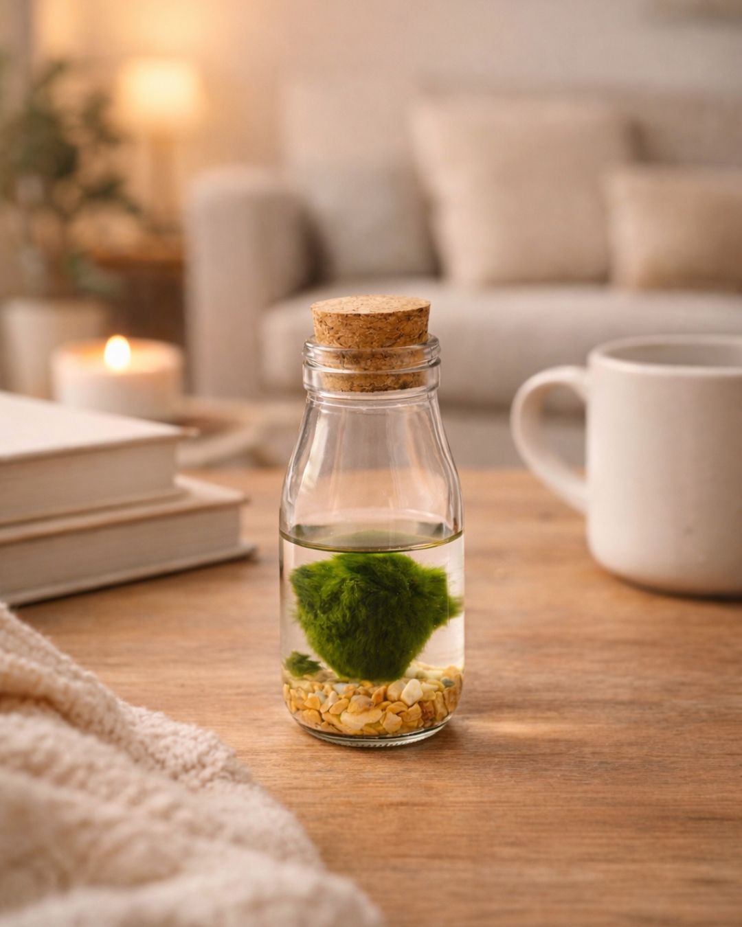 2x Marimo Ball – Mini Bola de Musgo Viva 3 cm - Pur Plant