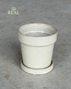 Maceta Cerámica Decorativa Beige M