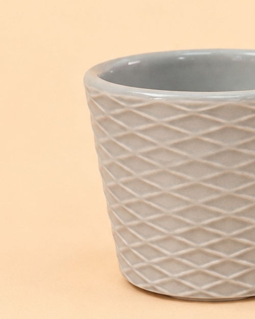 Super Mini Maceta Gris - 6 cm