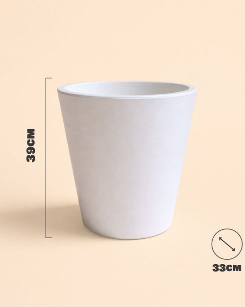 Cubo - Macetero blanco XL 33 cm