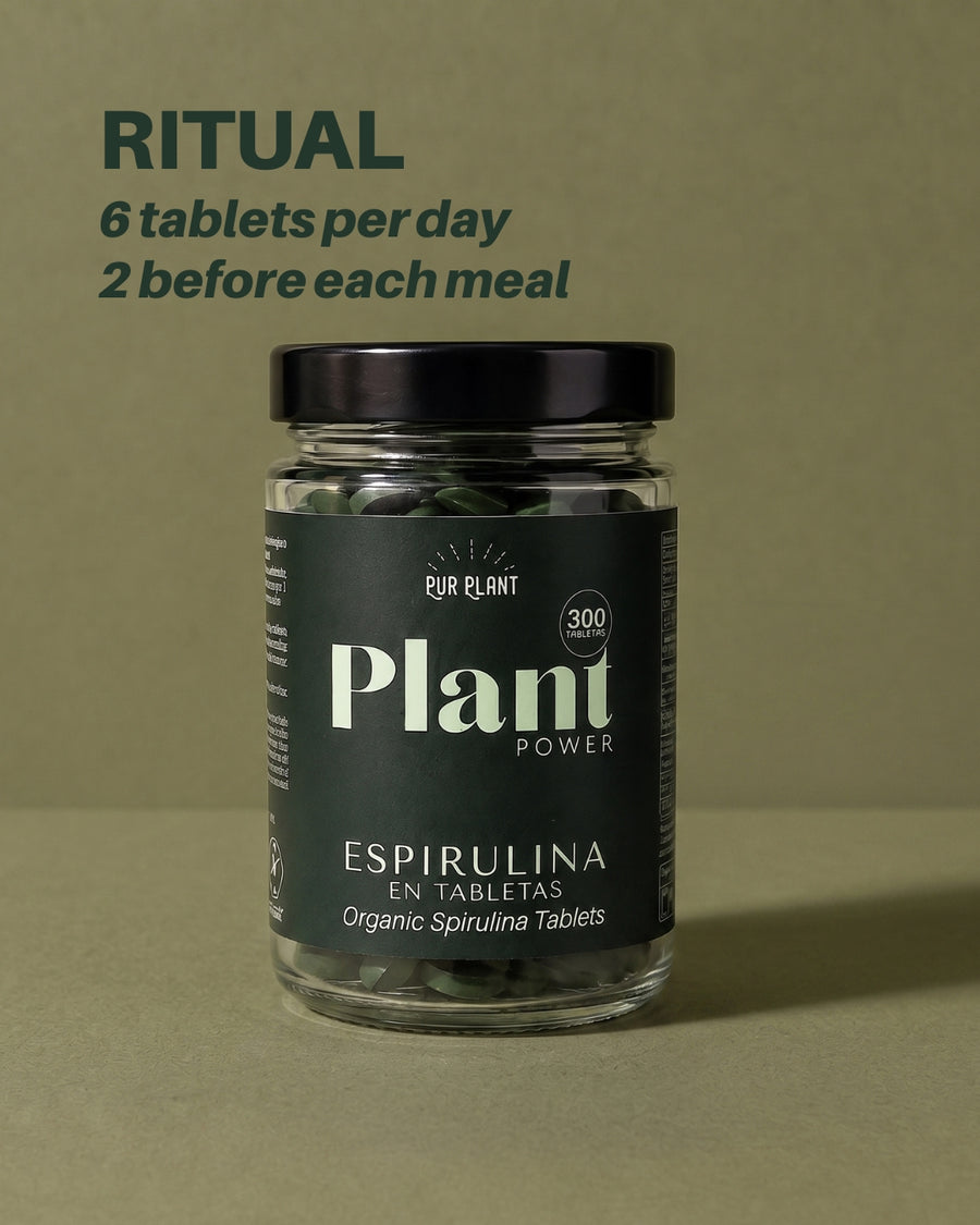 Espirulina 500 mg Ecológica, 300 tabletas