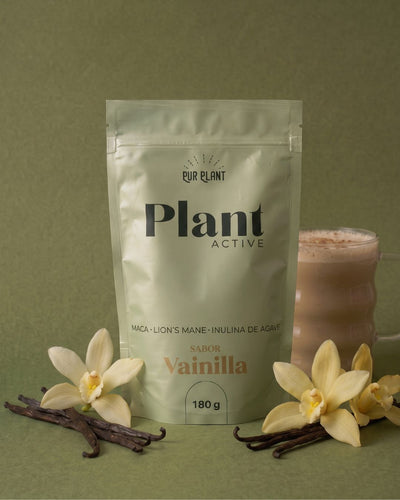 Plant Active Latte Sabor Vainilla con maca y melena de león, de Pur Plant