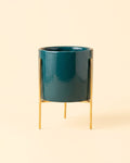 Super Mini Maceta Esmeralda Con Soporte - 6 cm