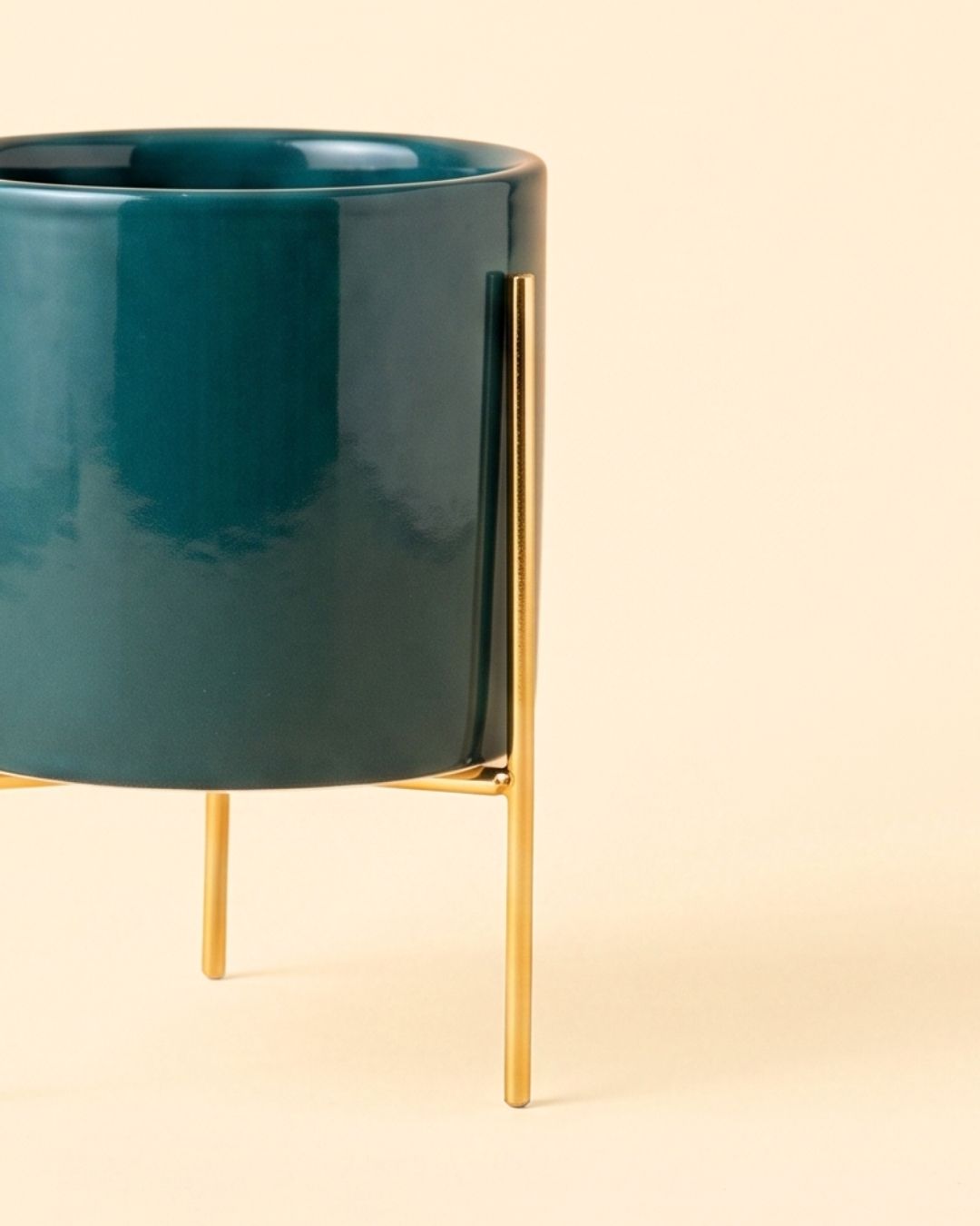 Super Mini maceta esmeralda con soporte detail