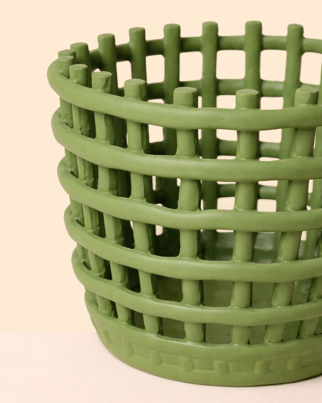 Basket – Maceta Cerámica Verde M 13 cm - Pur Plant