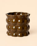 Bob – Maceta Cerámica Marrón M 12 cm