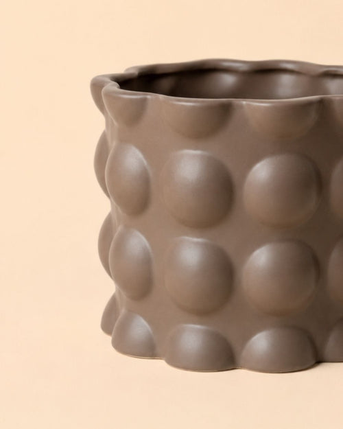 Bob – Maceta Cerámica Marrón Mate M 12 cm - Pur Plant