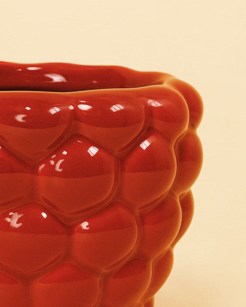 bubble-mini-maceta-roja detalle