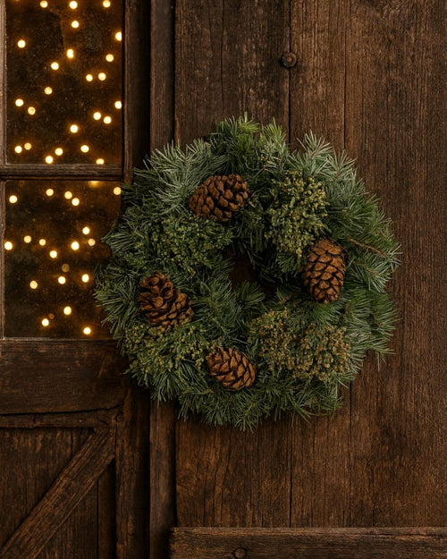 Corona de Navidad Decorada Natural 30 cm - Pur Plant