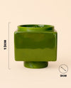 Cube – Mini Maceta Cerámica Verde 9 cm - Pur Plant