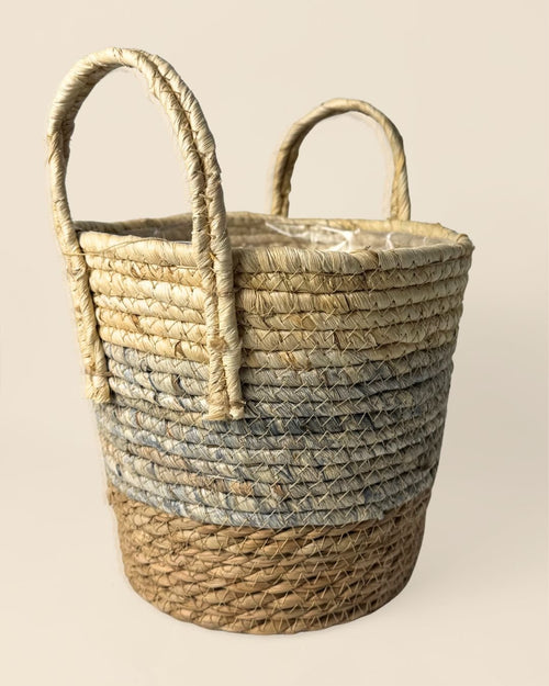 Cubremacetas Yute Con Asas L – 19 cm - Pur Plant