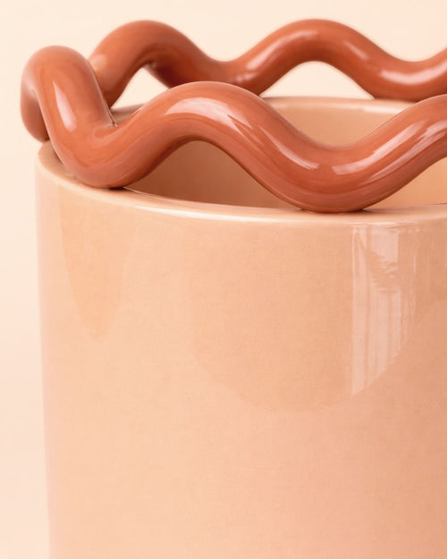 Fun – Maceta Cerámica Salmón M 12 cm - Pur Plant