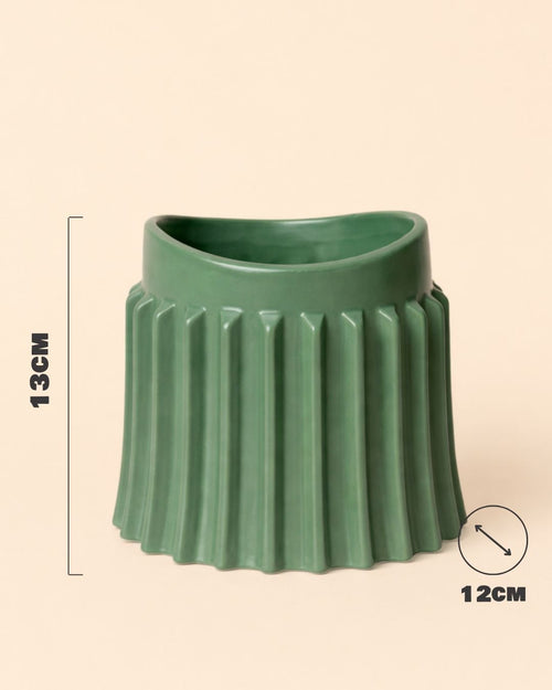 Raw – Maceta Cerámica Verde M 12 cm - Pur Plant