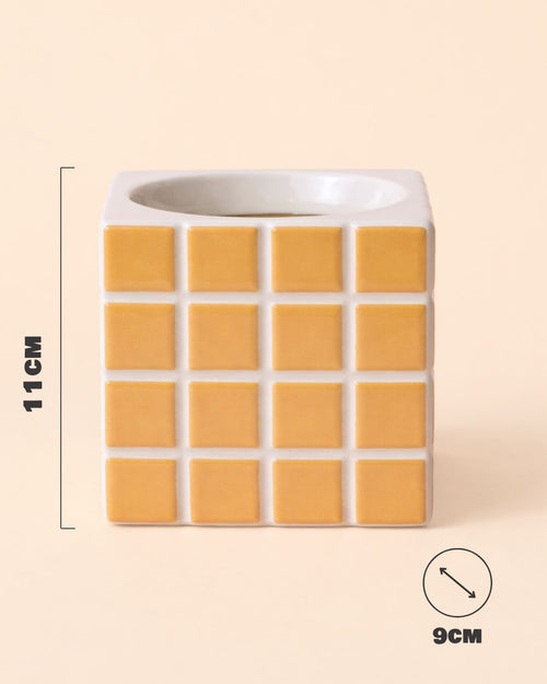 Tile – Mini Maceta Cerámica Naranja S 9 cm - Pur Plant