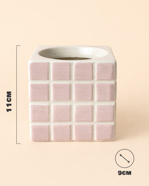 Tile – Mini Maceta Cerámica Rosa S 9 cm - Pur Plant