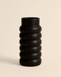 Wave– Jarrón Cerámico Negro