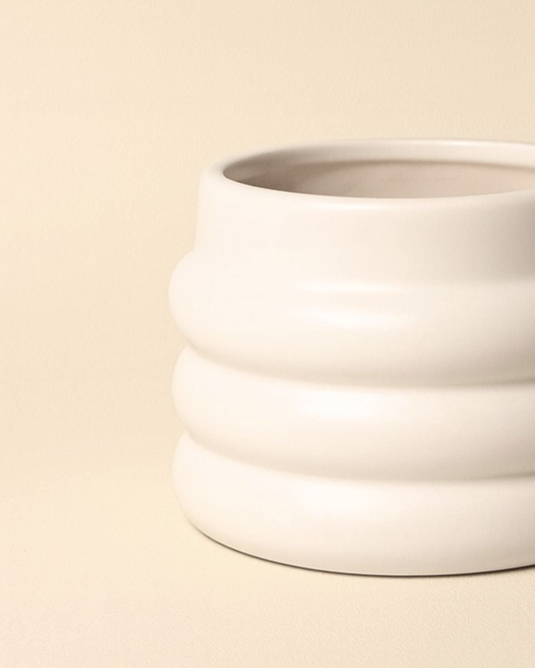 Wave – Mini Maceta Cerámica White 6 cm - Pur Plant