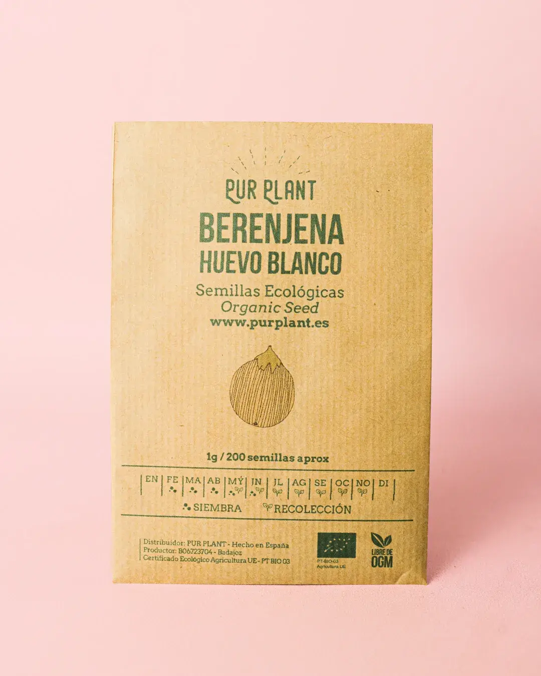 Semillas Berenjena Blanca Egg Ecológicas