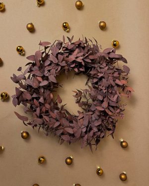 corona roja eucalipto navidad