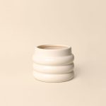 mini maceta wave blanca