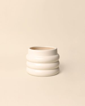 mini maceta wave blanca