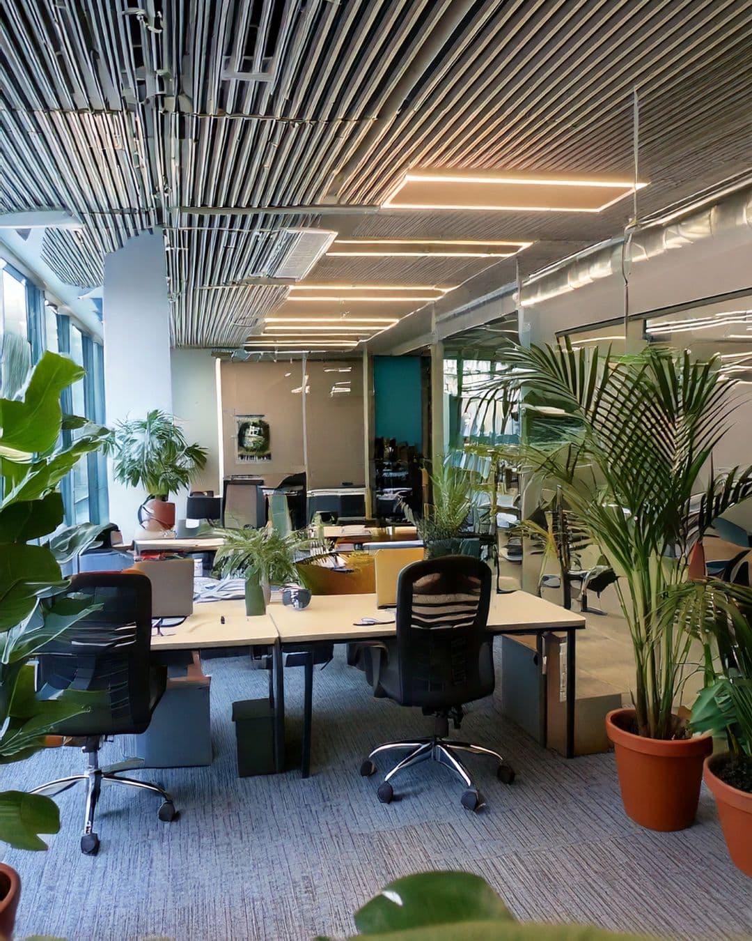 plantas en maceta para oficinas
