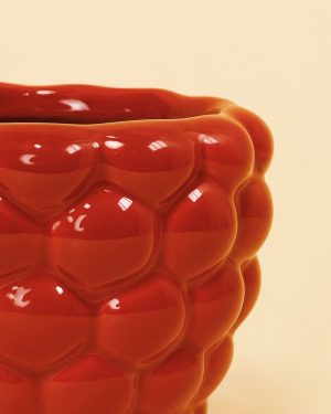 bubble-mini-maceta-roja detalle
