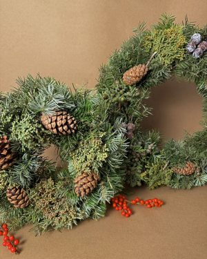 Pack Decor – Duo de Coronas de Navidad Decorada Natural