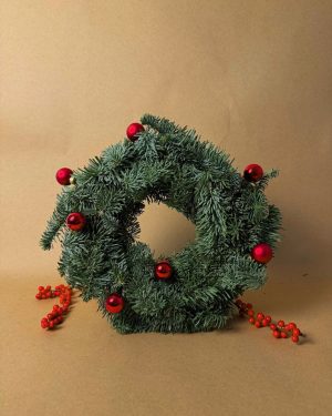 corona de navidad natural verde